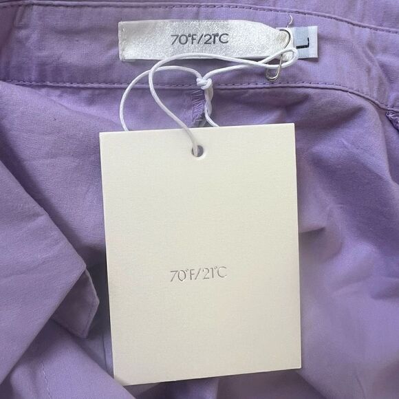 70/21 High-Low Long Sleeve Top, Designer Luxury, Large. Purple, NWT - Picture 15 of 15